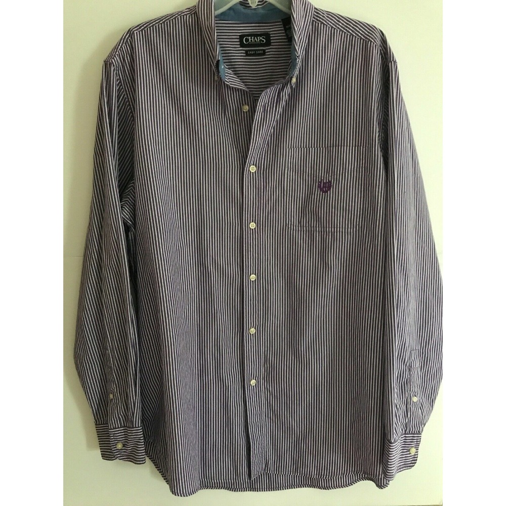 ralph lauren mens xl dark‎ purple crested long sleeve shirt